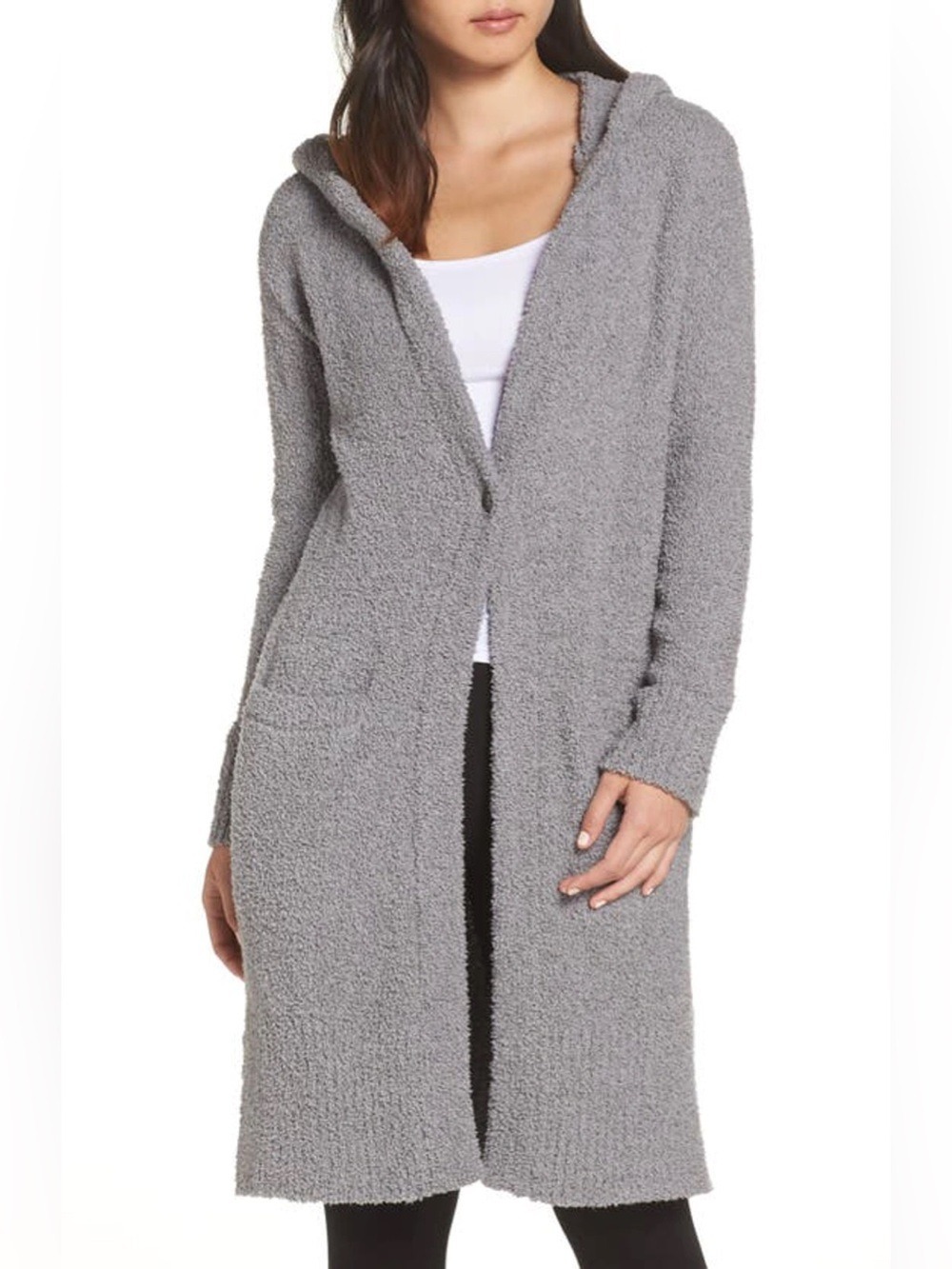 UGG Judith Women's Hooded Long Cardigan Sweater - Gray XS Small